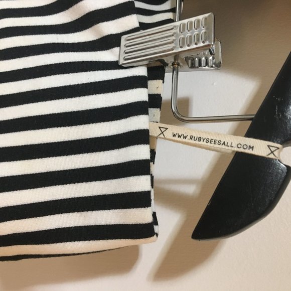 Striped Asymmetrical Abstract Dress - Picture 4 of 7